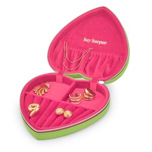 Hey Harper Pink & Green Wicked Edition Heart Jewelry Box